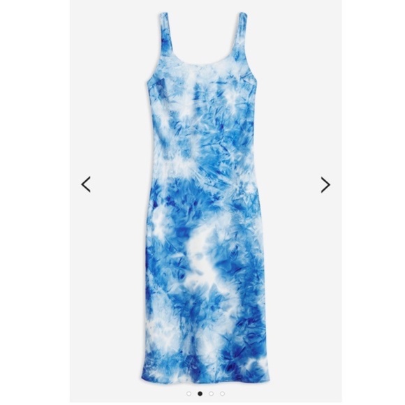 Topshop 90s Tie Dye Silk Cami Dress - Picture 3 of 6